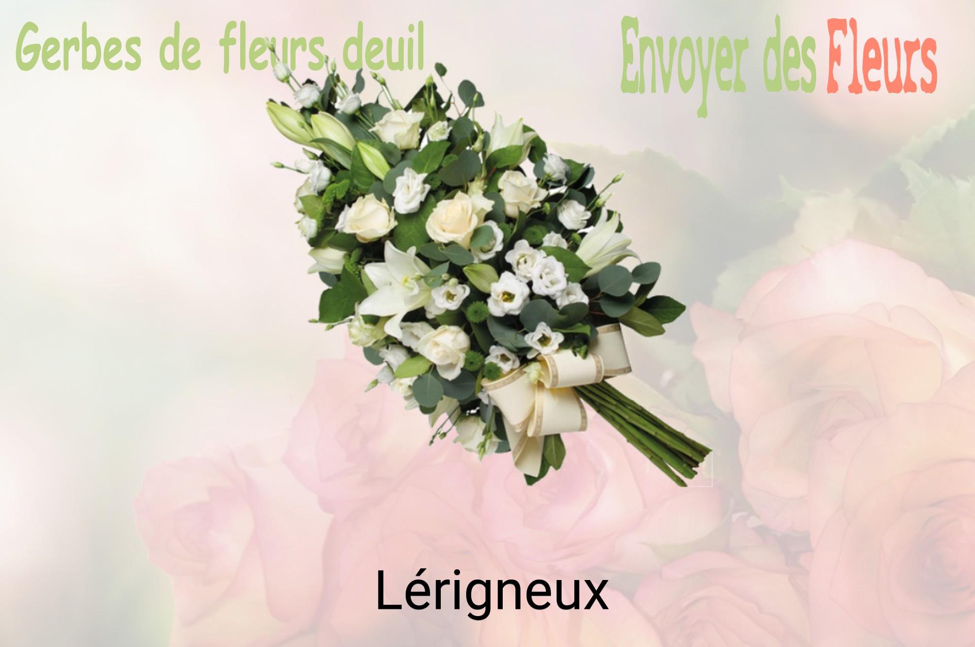 Gerbe de fleurs de deuil livrée à Lérigneux